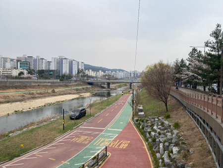 View of Ningbo riverの写真素材