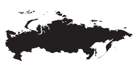 Russia map blackのイラスト素材