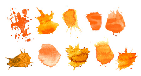 Colorful Vector Splashes - Blot, Stains Set. set splash colorのイラスト素材