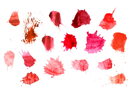 Colorful Vector Splashes - Blot, Stains Set. set splash colorのイラスト素材