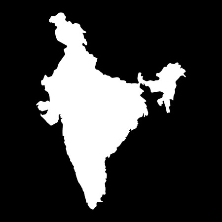 High detailed vector map - Indiaのイラスト素材