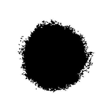Set of black paint, ink, grunge, dirty brush strokesのイラスト素材