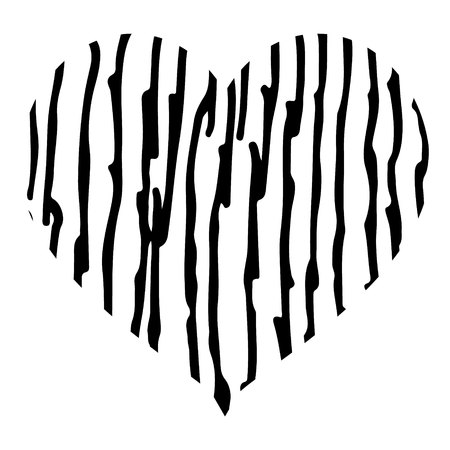 heart shape design for love symbols. Heart black and whiteのイラスト素材