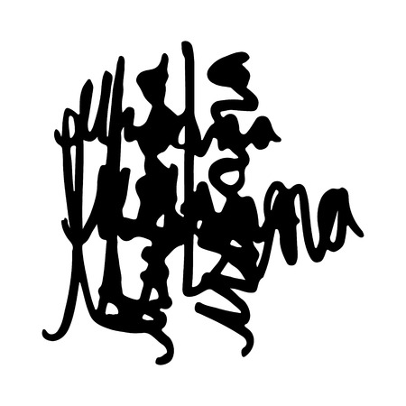 hand drawn striped pattern. Black and white. Design elements drawn strokes (the effect of gel pens)のイラスト素材