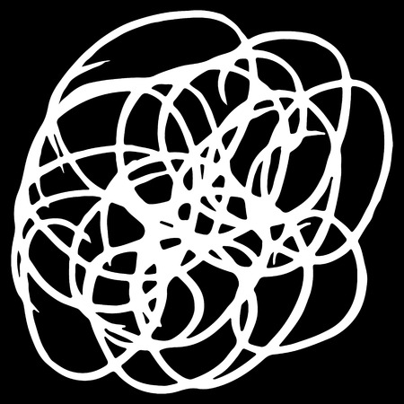 hand drawn striped pattern. Black and white. Design elements drawn strokes (the effect of gel pens)のイラスト素材