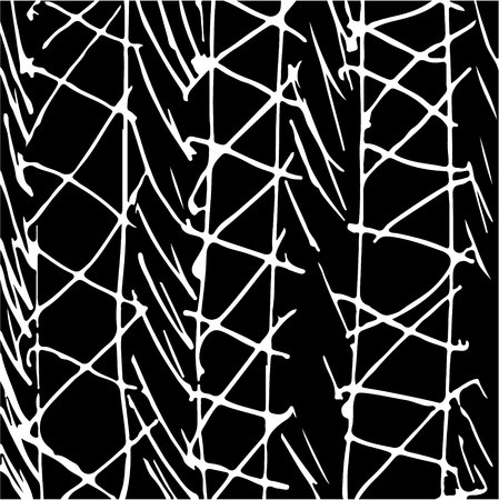 hand drawn striped pattern. Black and white. Design elements drawn strokes (the effect of gel pens)のイラスト素材