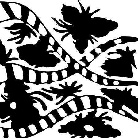 black and white abstract hand drawn texture.のイラスト素材