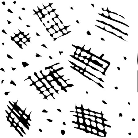 black and white abstract hand drawn texture.のイラスト素材