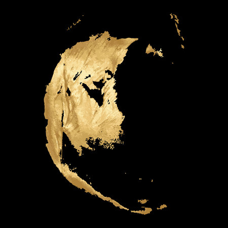 Gold acrylic paint. Vector illustrationのイラスト素材