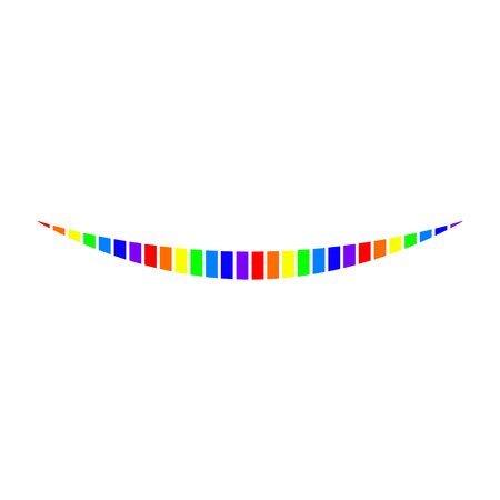 Rainbow banners - vector illustration. Bright color lineのイラスト素材