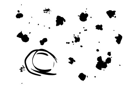 Splated background. Black paint splashes. Vector illustration for your design.のイラスト素材