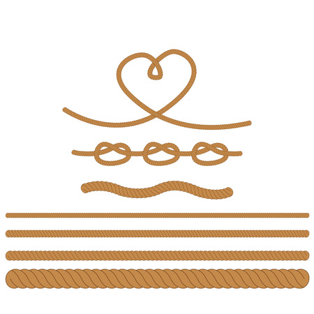 Abstract rope elements. Vector illustrationのイラスト素材