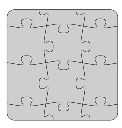 Parts of paper puzzles. Business concept, template, layout infographicsのイラスト素材