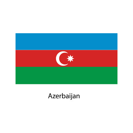 Flag of Azerbaijan. Vector illustration.のイラスト素材
