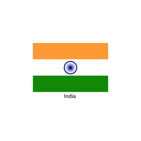 India flag, official colors and proportion correctly. National India flag. Vector illustration.のイラスト素材