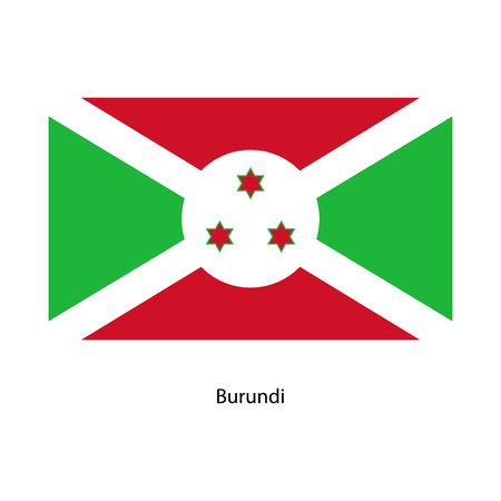 Original and simple Burundi flag isolated vector in official colors and Proportion Correctlyのイラスト素材