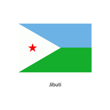Djibouti flagのイラスト素材