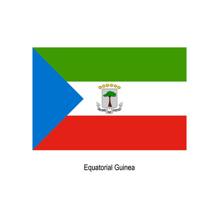 Equatorial Guinea vector Flag isolated on background.のイラスト素材
