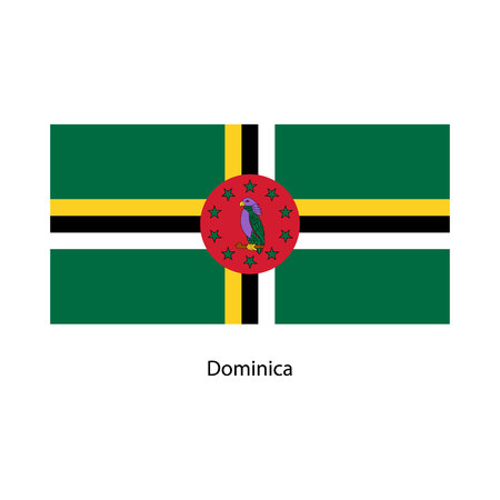 Dominica flagのイラスト素材