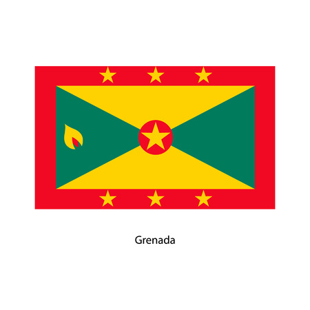 Grenada flag, vector illustration.のイラスト素材