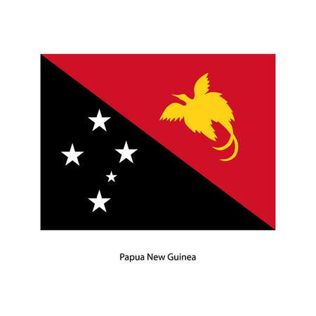 Papua New Guinea flag - vector iconのイラスト素材