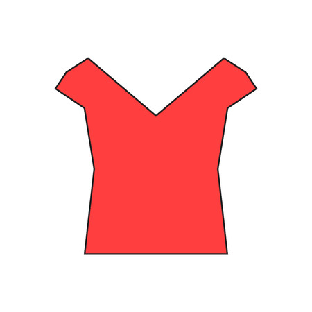 red t-shirtのイラスト素材