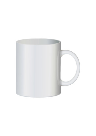 White porcelain coffee cupのイラスト素材