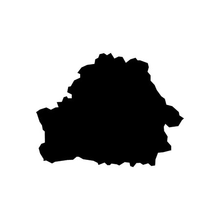 black map of Belarusのイラスト素材