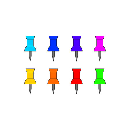 vector file of push pinsのイラスト素材