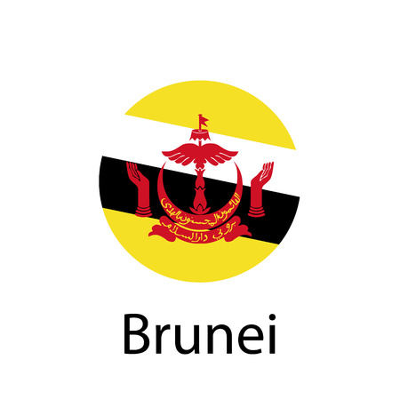 Vector Brunei flag, Brunei flag illustration, Brunei flag picture, Brunei flag imageのイラスト素材