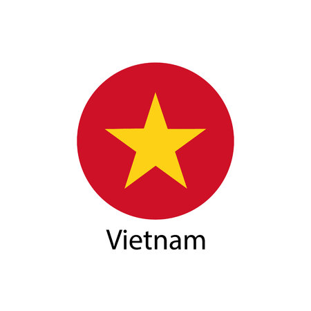 Vietnam Flag, official colors and proportion correctly. National Vietnam Flag. National Vietnam Flag vector illustration. National Vietnam Flag vector background. Vietnamese banner. Vietnamese banner.のイラスト素材