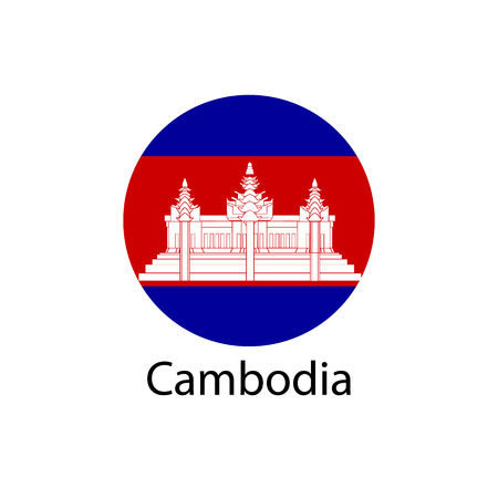 Vector Cambodia flag, Cambodia flag illustration, Cambodia flag picture, Cambodia flag imageのイラスト素材