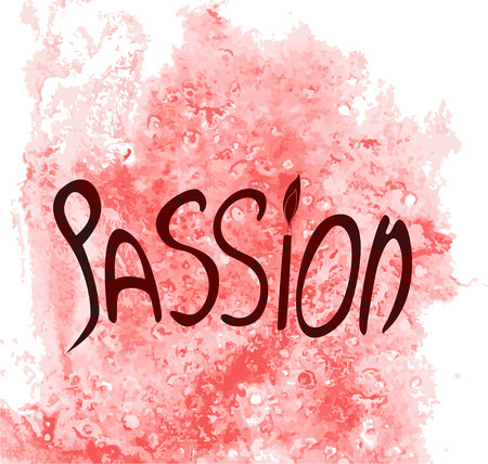 Inspirational quote on a watercolor circle spot background.のイラスト素材