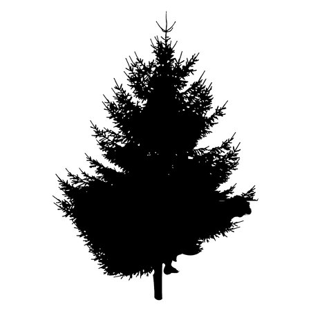 Silhouette of a Christmas treeのイラスト素材