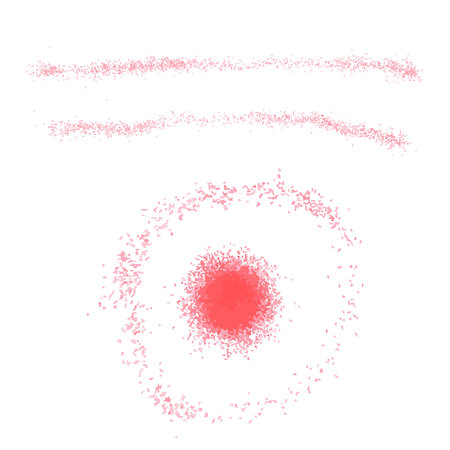 abstract spray paint in the form of a circle, rings, stripes.のイラスト素材