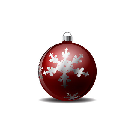 Christmas tree with a snowflake patternのイラスト素材