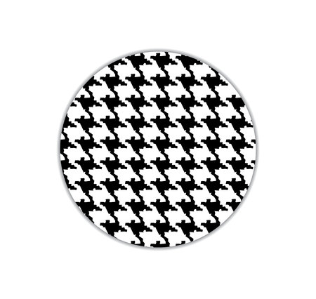 a dog tooth pattern. black and white pattern