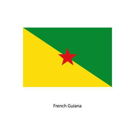 French Guiana vector flag.のイラスト素材