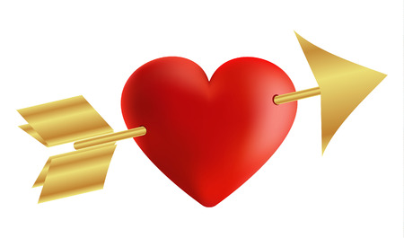 Amour Symbol with Heart and Arrow Iconのイラスト素材