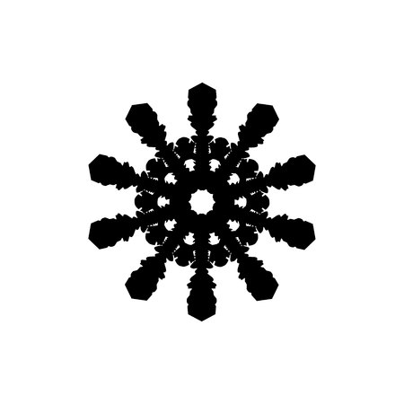 Snowflake icon illustration, in trendy flat style isolated on white background. Snowflake vector. Winter snowflake icon imageのイラスト素材
