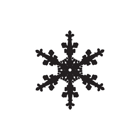 Snowflake icon illustration, in trendy flat style isolated on white background. Snowflake vector. Winter snowflake icon imageのイラスト素材