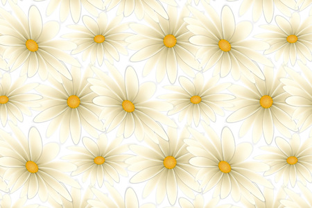 pattern with flowers with white petalsのイラスト素材