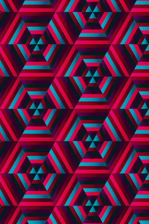 Blended Hexagonal Print . Background of honeycombのイラスト素材