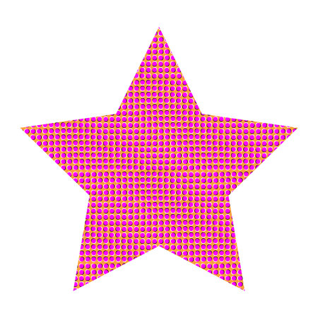 optical illusions image moving. pattern with circles of pink color on an orange backgroundのイラスト素材