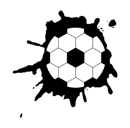 Abstract vector illustration black and white ball on grunge background. Design for tattoo or print t-shirt.のイラスト素材