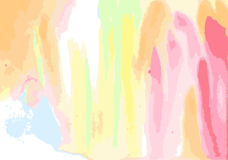 watercolors texture red, green, blue, orange and yellow colorsのイラスト素材