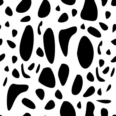 leopard pattern texture repeating monochrome black and white. Fashion and stylish backgroundのイラスト素材