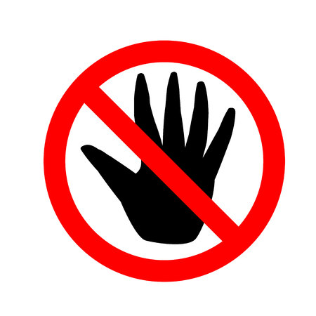 signs of stop on white background vector illustrationのイラスト素材
