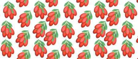 pattern with Goji Berryのイラスト素材