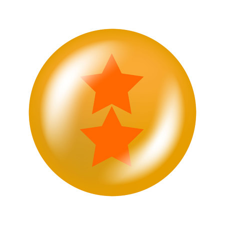 glossy ball with starsのイラスト素材